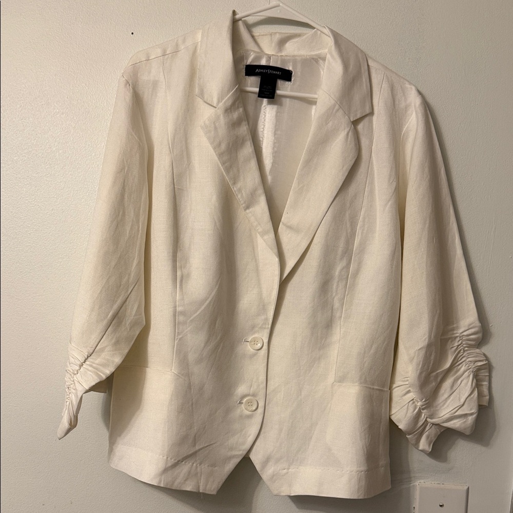 Ashley Stewart Women's Cream Blazer